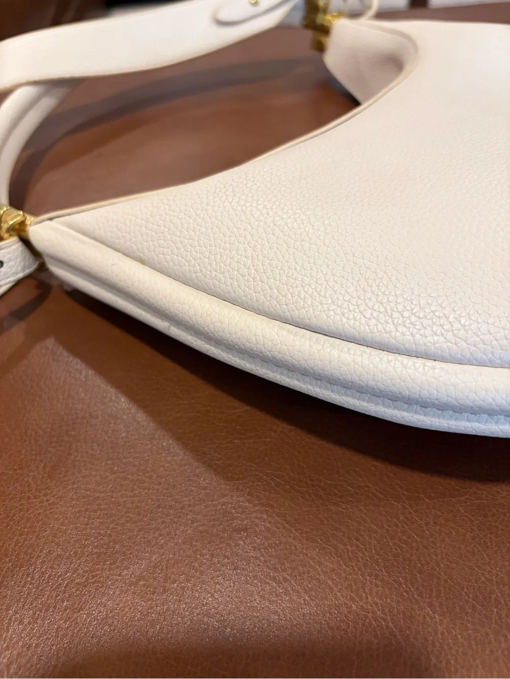 Songmont ivory leather Shoulder Tote